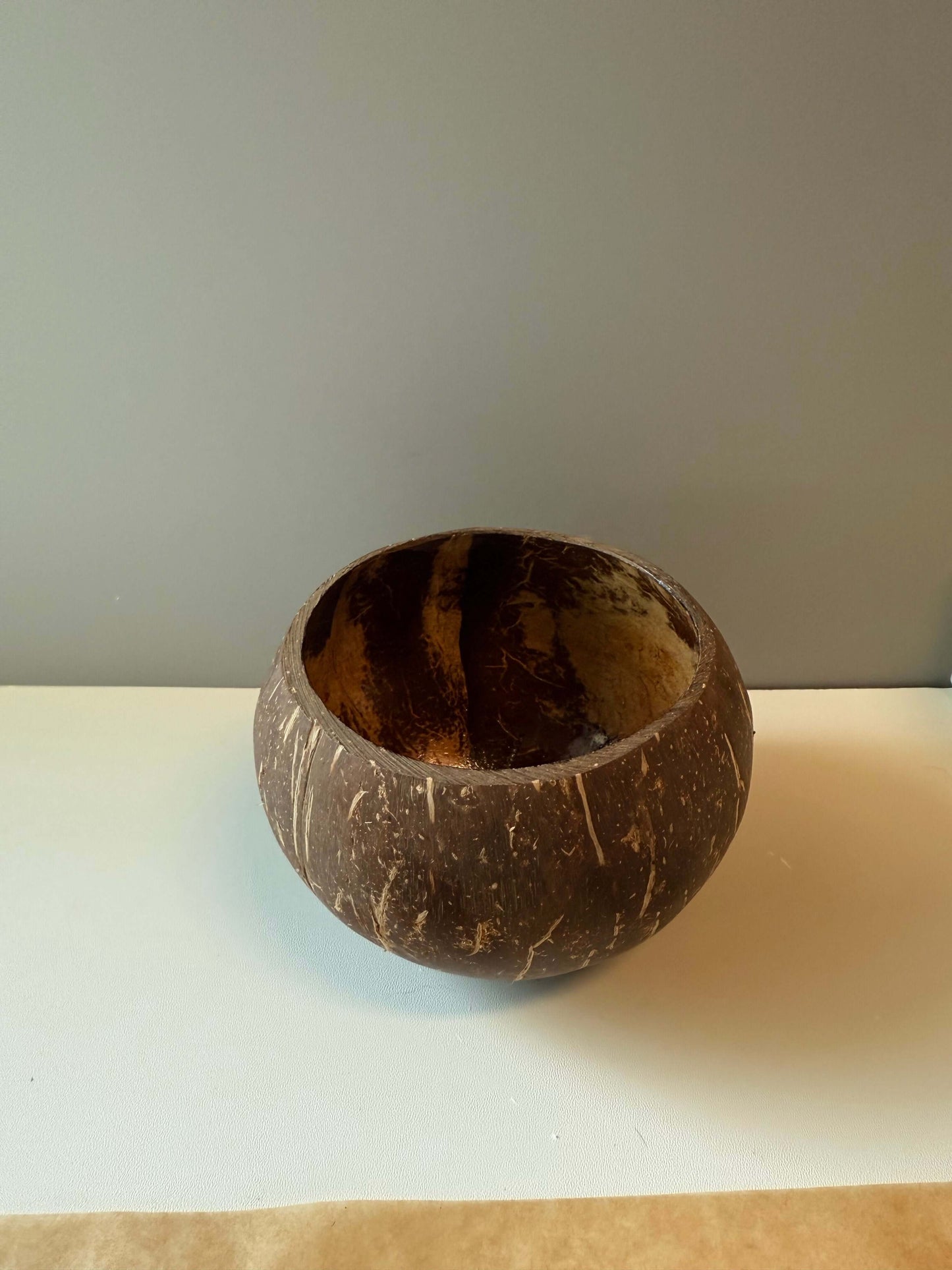 Natural Coconut Shell Bowl – Ideal for Candle Making or Rustic Home Decor