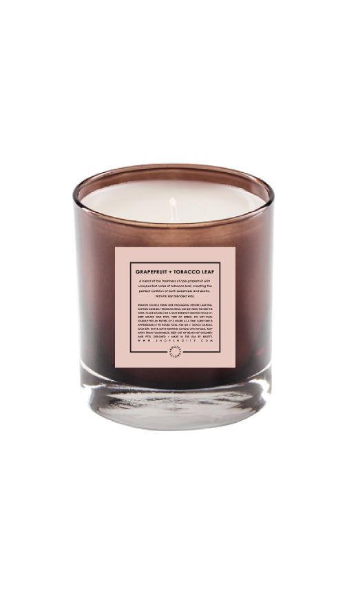 Soy Candle | Grapefruit + Tobacco Leaf-0