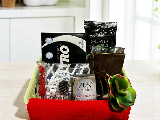 Golf Lover Gift Basket - Premium Golf Balls, Tees, and Accessories Set - Perfect Golf Enthusiast Gift - Father's Day, Birthday, Corporate