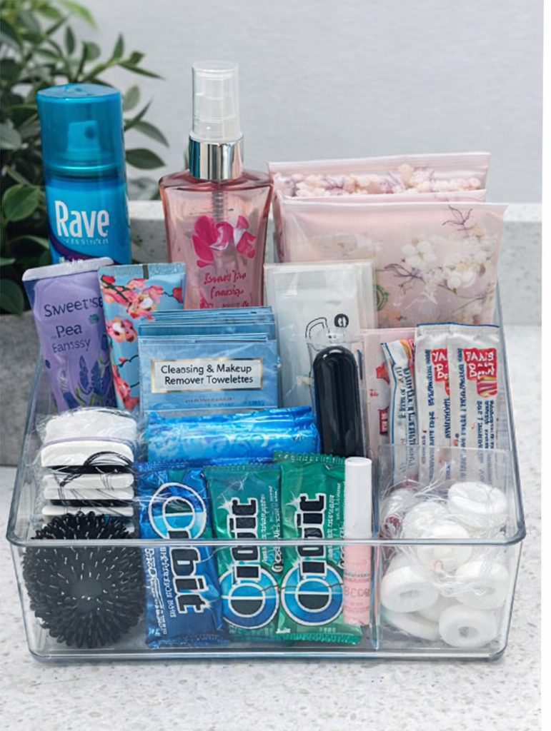 Guest Amenity Organizer Tray | Essential Welcome Supplies for Stays