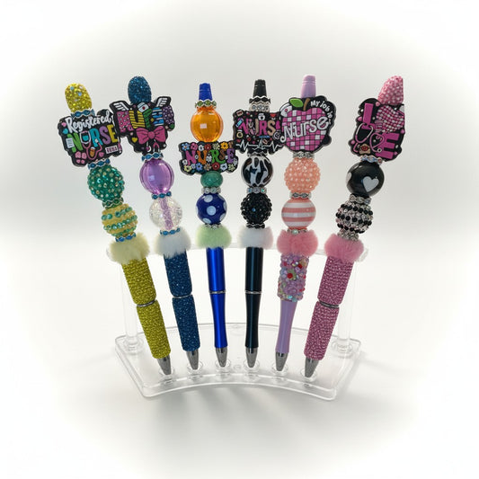 Nurse Bling Pen | 2 Refills | Handmade Beaded Pen for Nurses, CNAs, Medical Assistants & Healthcare Professionals