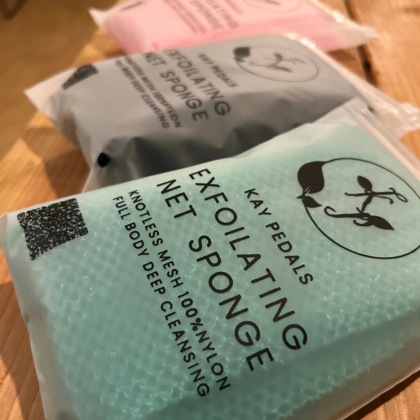 Kay Pedals Mesh Exfoliating Shower Sponge