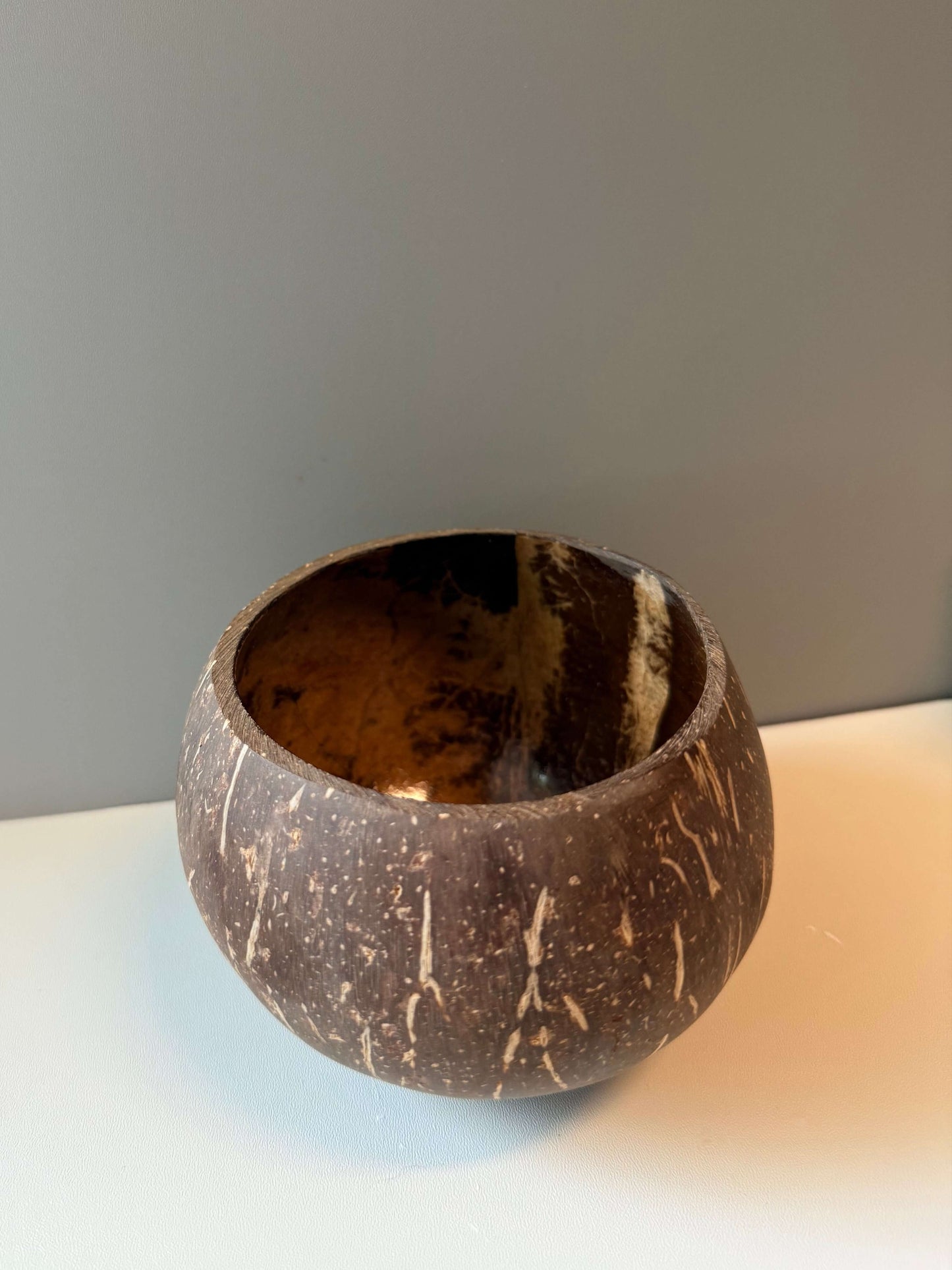 Natural Coconut Shell Bowl – Ideal for Candle Making or Rustic Home Decor