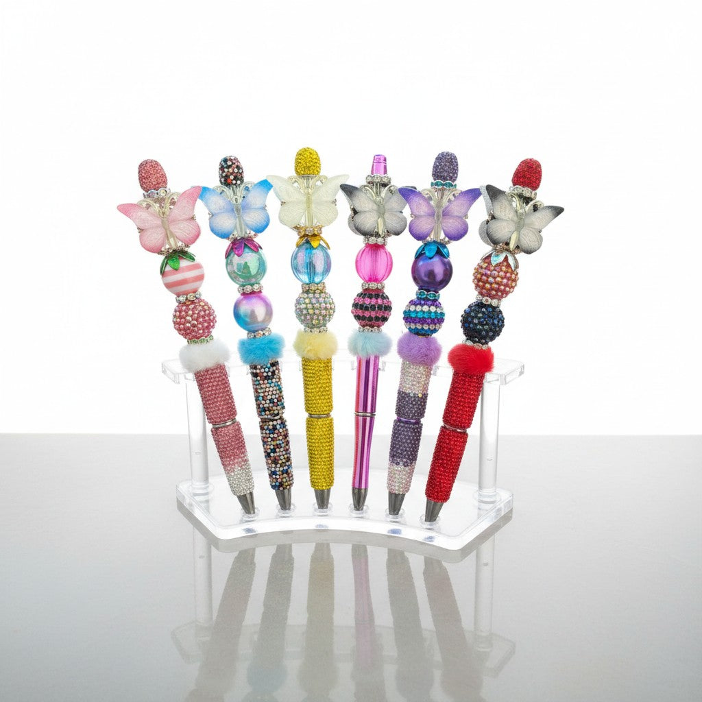Handmade Butterfly Bling Pen with 2 Refills | Decorative Glitter Pen