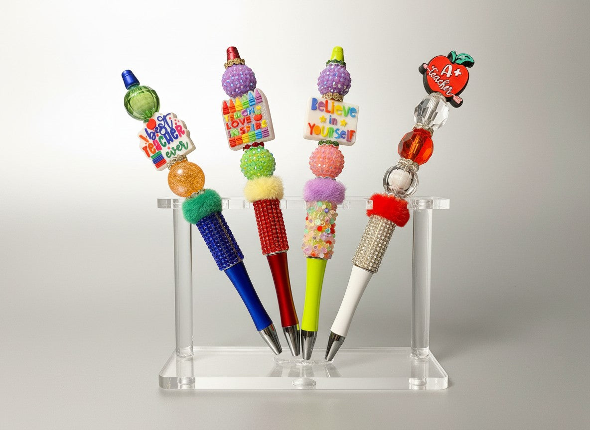 Teacher Bling Pen | Handmade Decorative Glitter Pen with 2 Refills