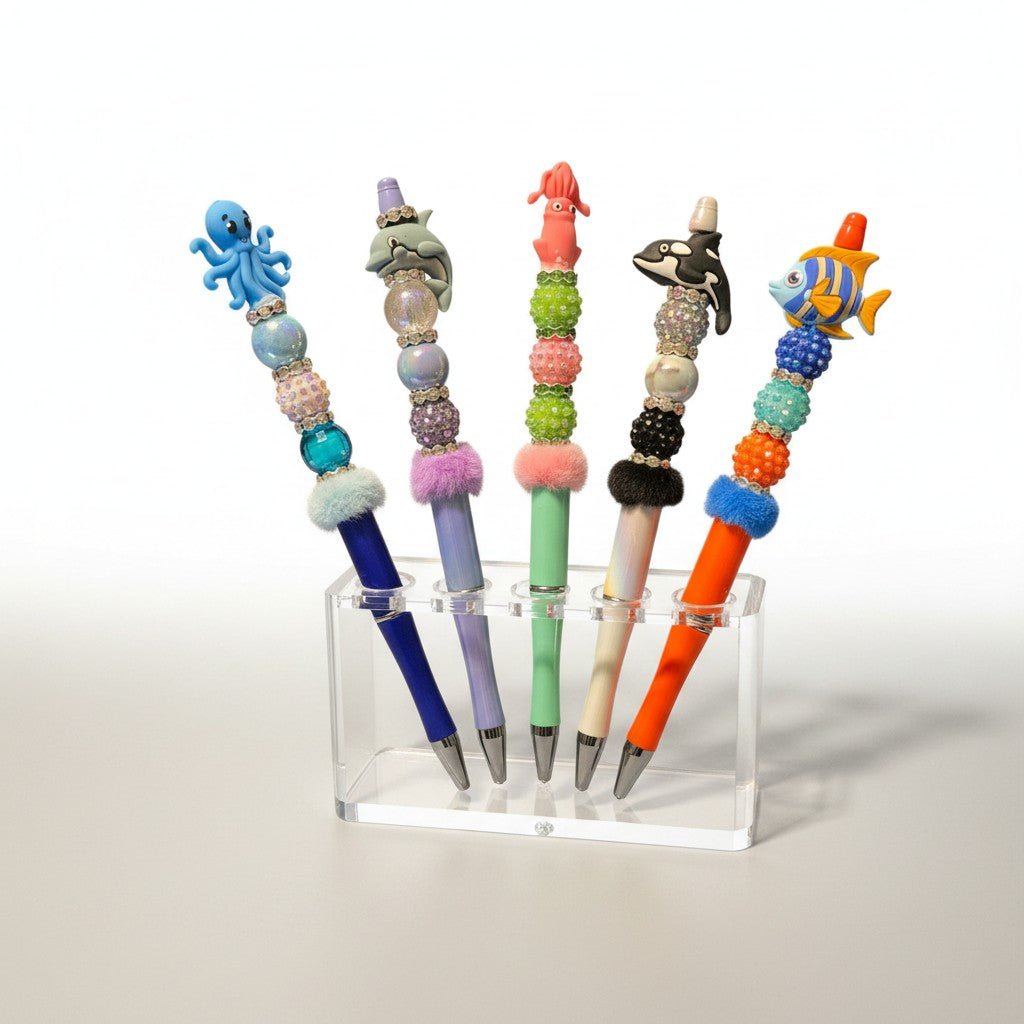 Under the Sea Bling Pen with 2 Refills | Handmade Ocean Glitter Pen